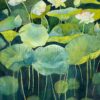 Plein Air Watercolor of Lotus Flowers