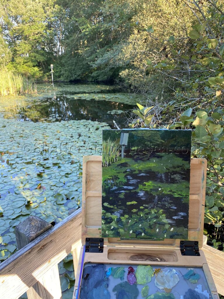 Read more about the article Plein air painting at Trustom Pond