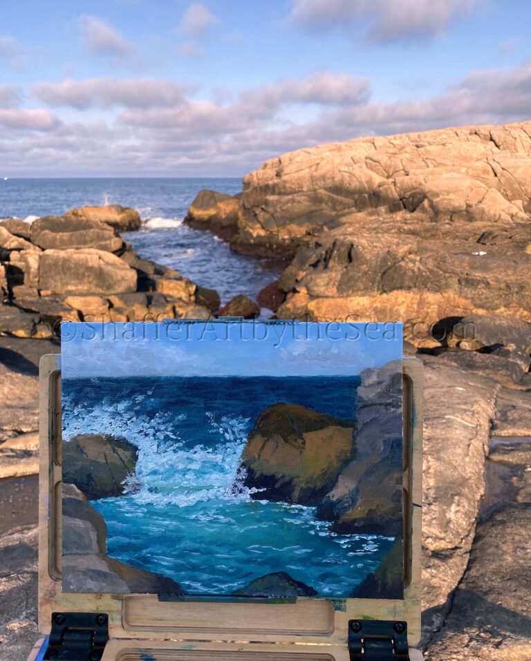 Read more about the article Plein Air Painting at Hazard Rock, Narragansett, RI