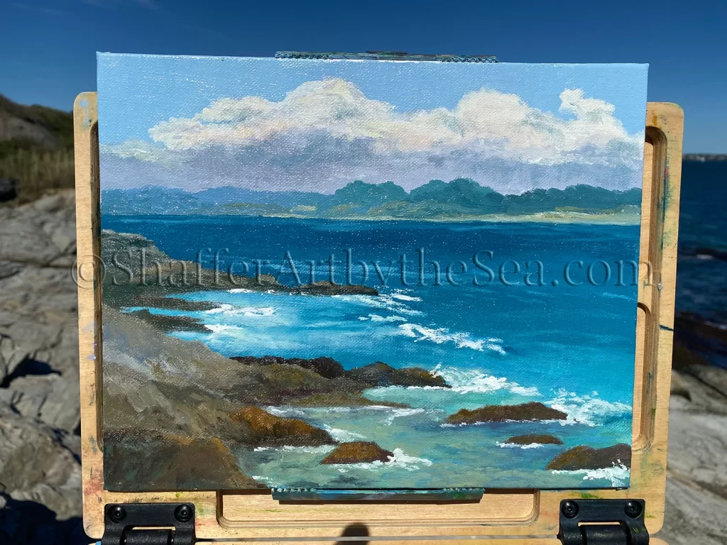 Oil Painting Beavertail Jamestown, Rhode Island