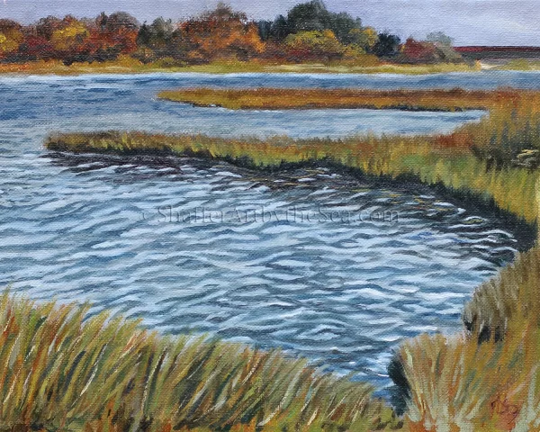 Narrow River Narragansett Rhode Island Landscape Oil Painting