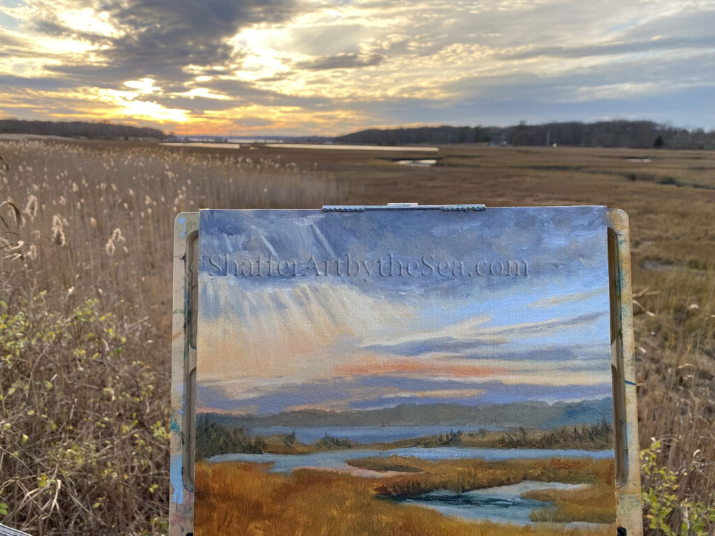 Painting Zeek's Creek, Jamestown, Rhode Island