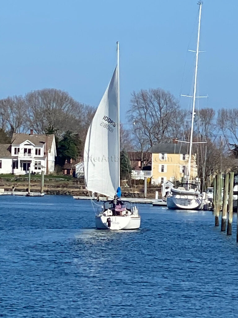 sailboat Wickford Harbor, Rhode Island