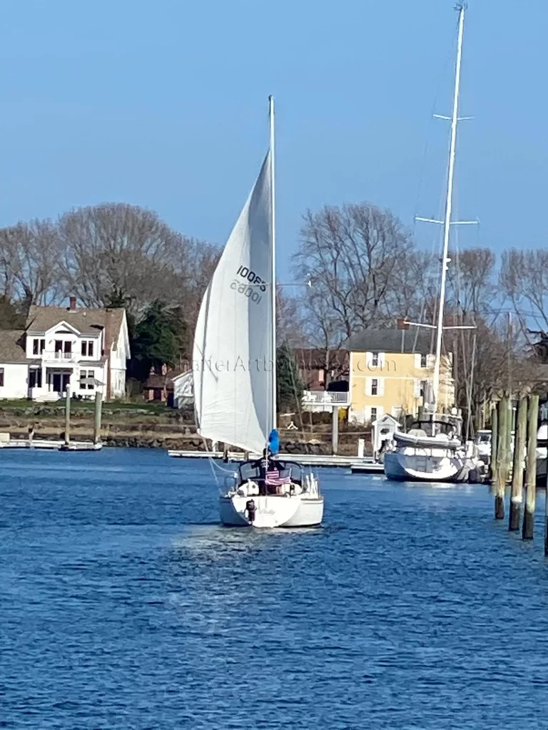 sailboat Wickford Harbor, Rhode Island