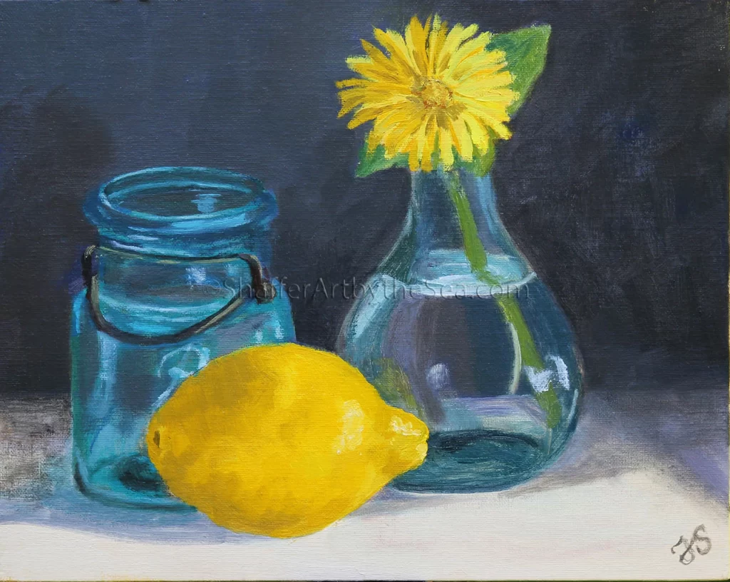 Lemon oil painting