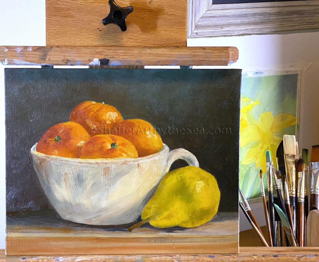 Still life with clementines