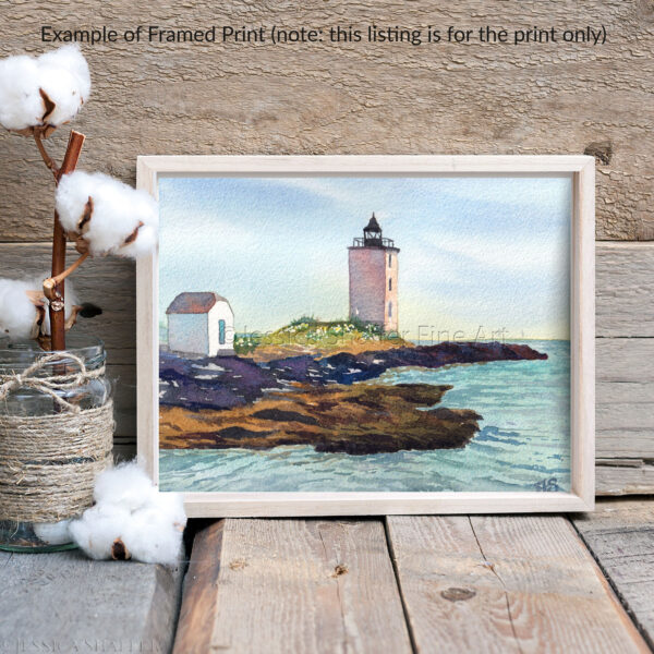 Example of framed lighthouse print