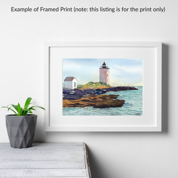 Example of framed lighthouse print