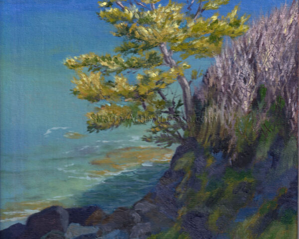 Cliff Walk Newport Rhode Island Landscape Oil Painting