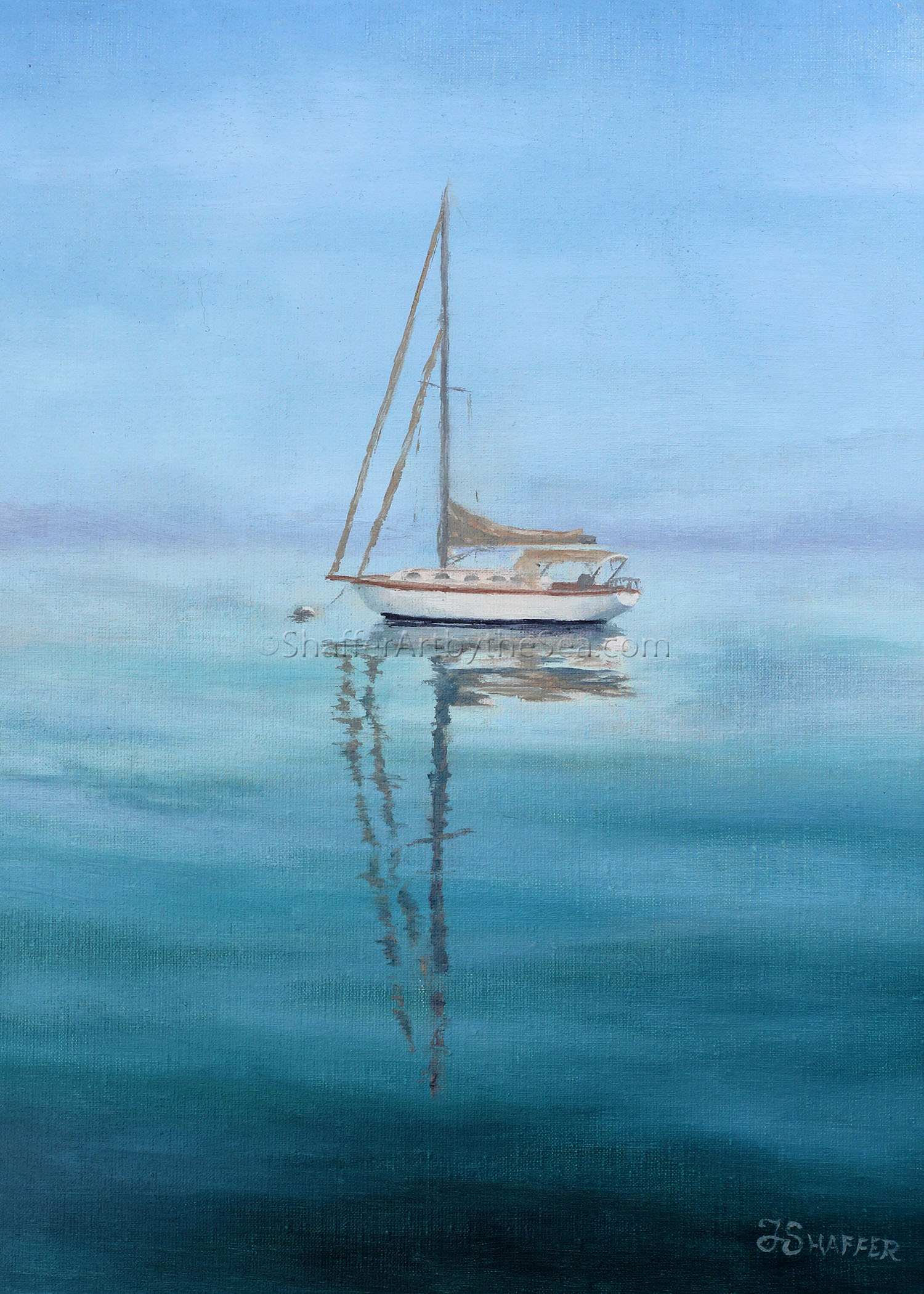 sailboat painting maine