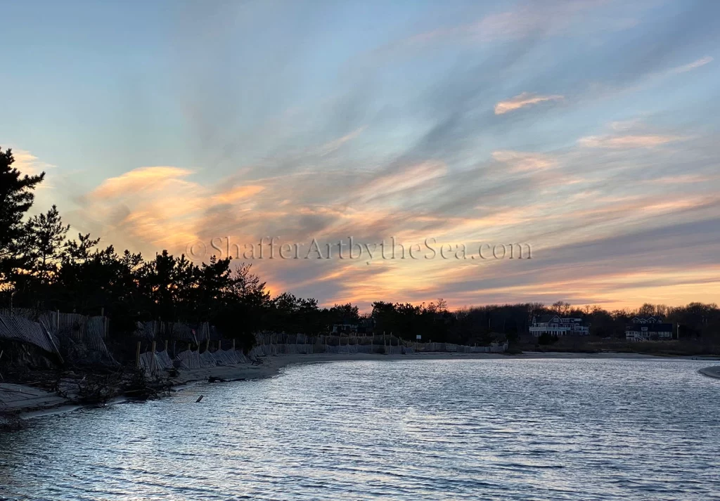 Sunset at the mouth of Narrow River, Rhode Island