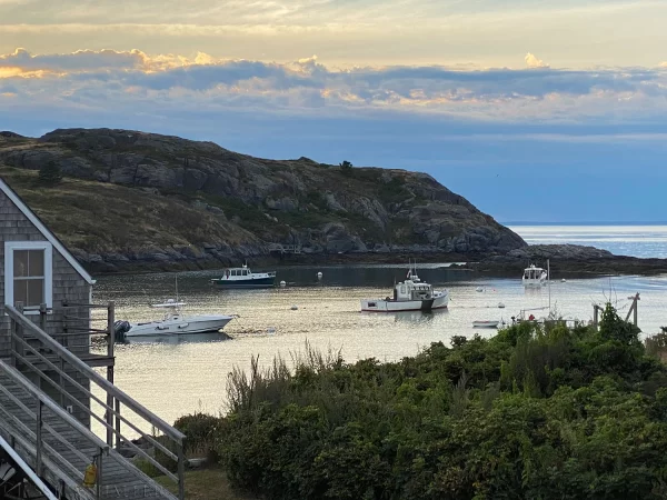 Sunset on Monhegan Harbor, Monhegan Harbor Island, Maine