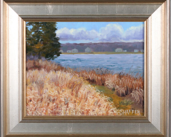 Shoreside Path: oil painting at Touissett Wildlife Refuge | 8 x 10 in