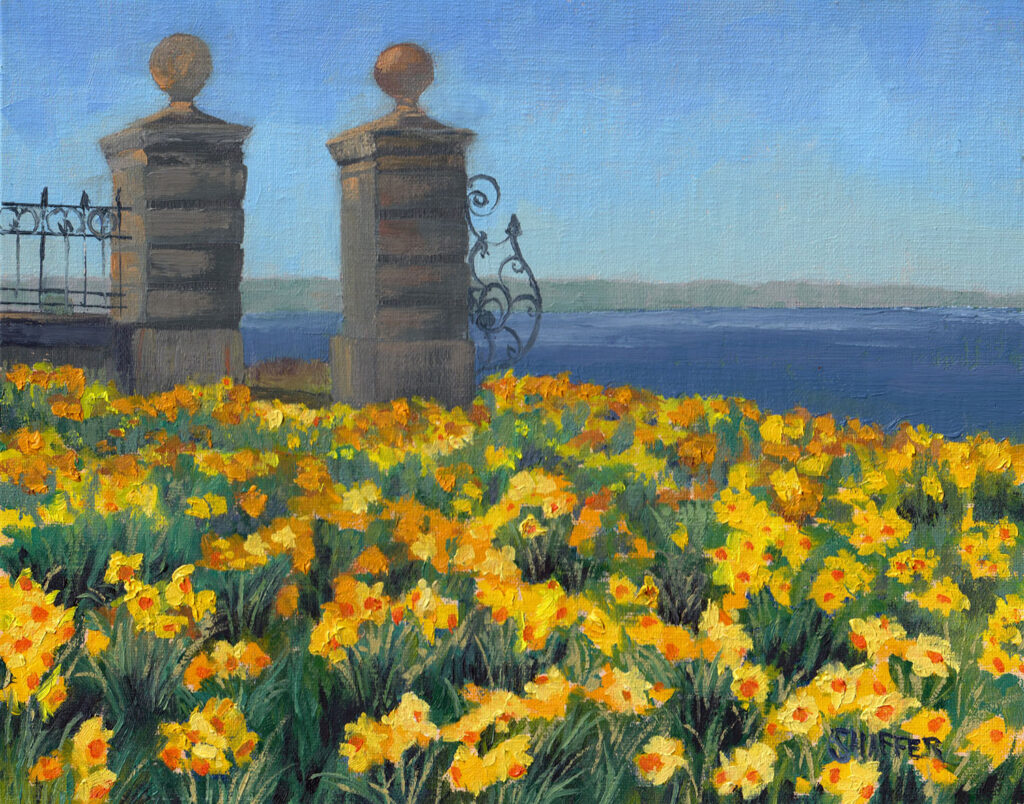 'Daffodil Days on the Cliff Walk', Newport, Rhode Island Fine Art Giclee Print