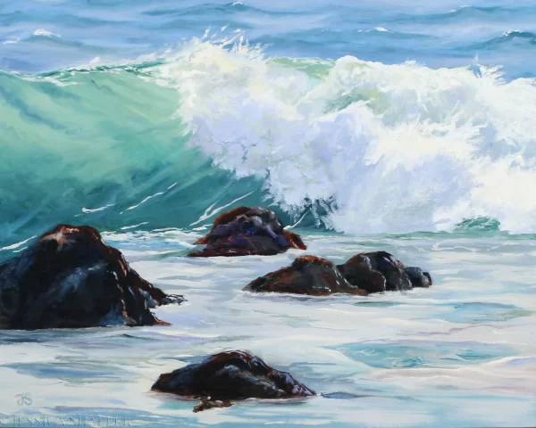 Crashing Waves: seascape oil painting | 16 x 20 in