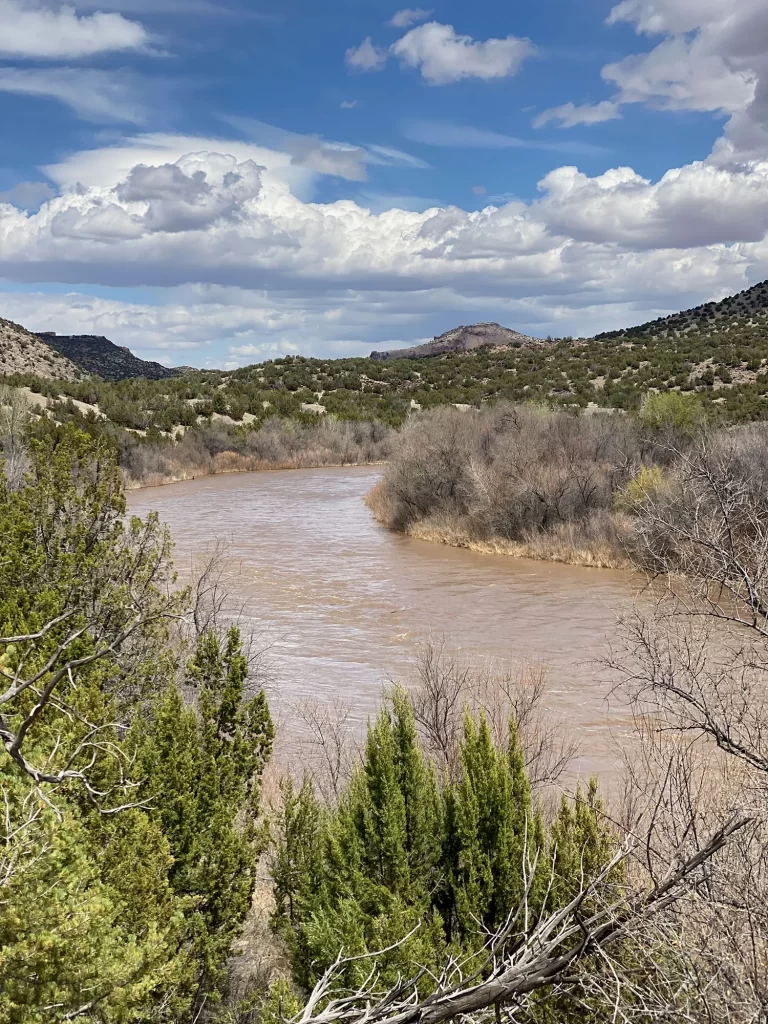 Photograph of the Rio Grande along Blue Dot Trail in Los Alamos, New Mexico