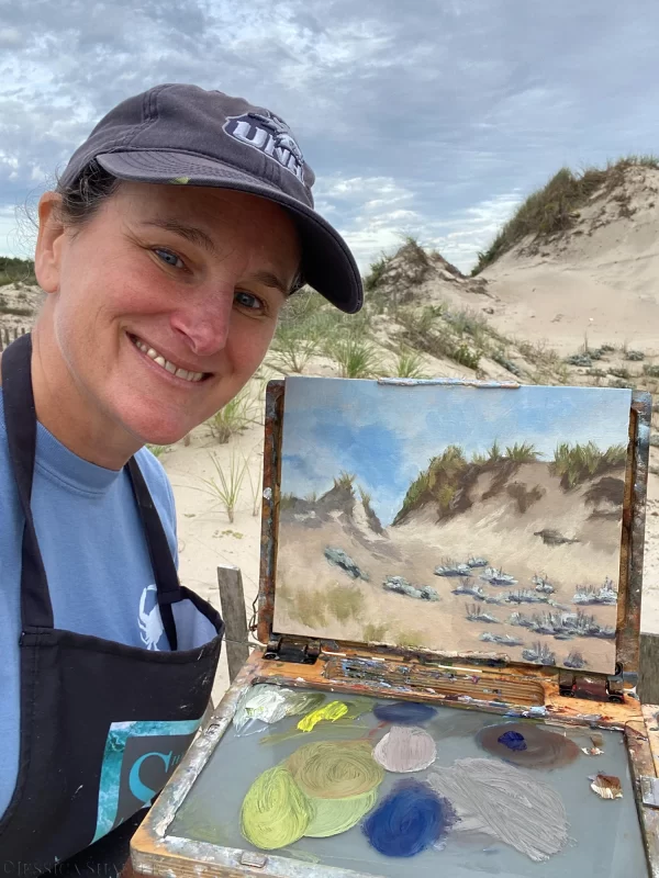 Plein air painting at Horseneck Beach, MA