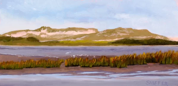 Eastern Shore Dunes: oil painting Chincoteague, VA | 6 x 12 in